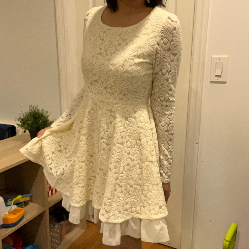 Woman white dress